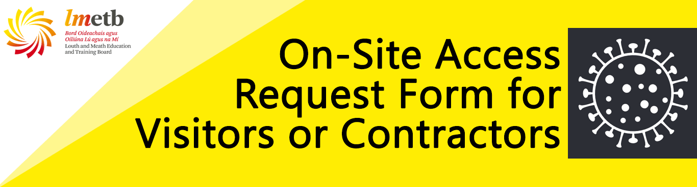 Banner link to COVID questionnaire for contractors