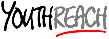 Youthreach logo with stylised black and grey text and a red underline on a white background.